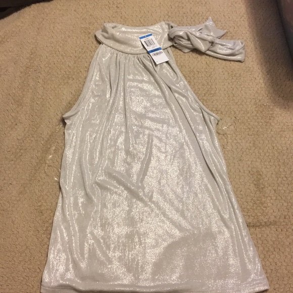 Tops - Sparkly silver tank!